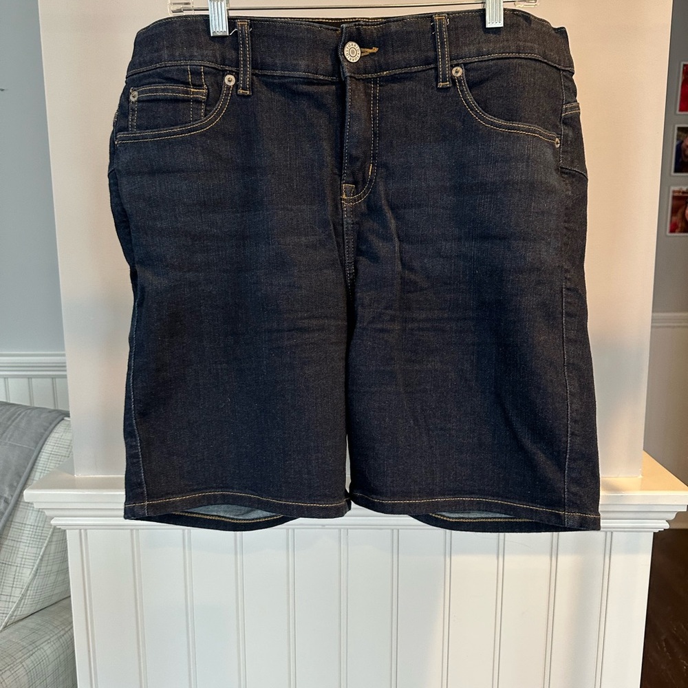 Torrid Bombshell Bermuda Shorts in Blue Denim